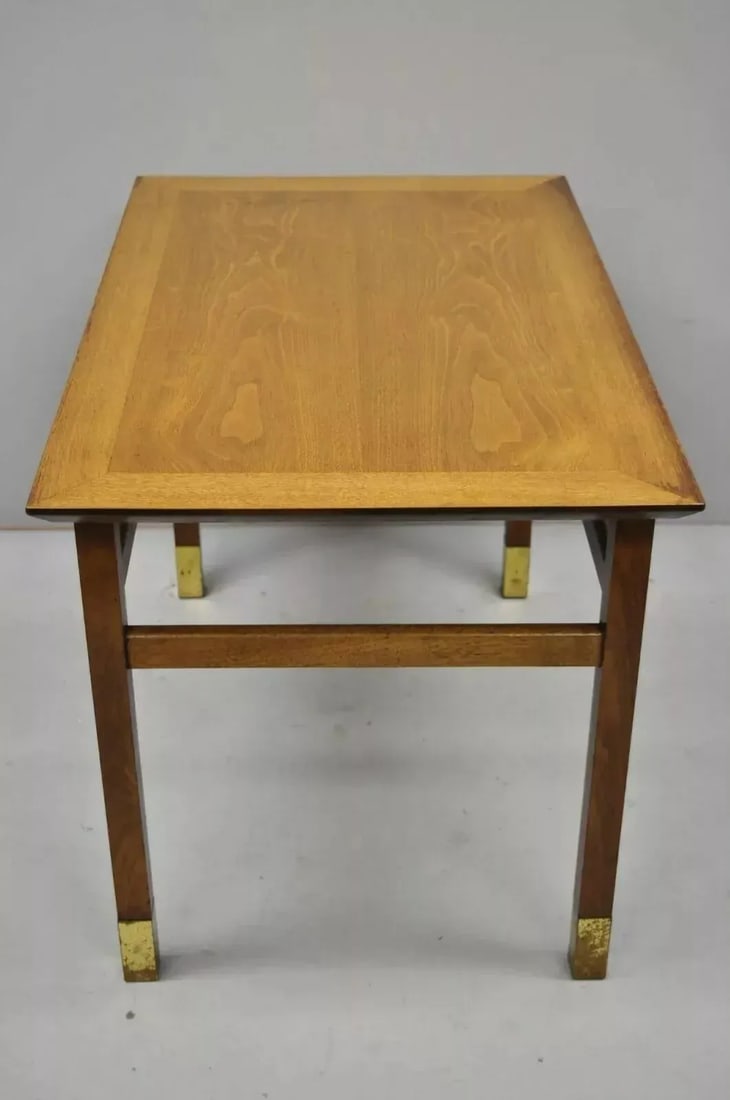 Mid 20th Century Mid Century Modern Walnut & Brass American of Martinsville End Tables - a Pair - 11
