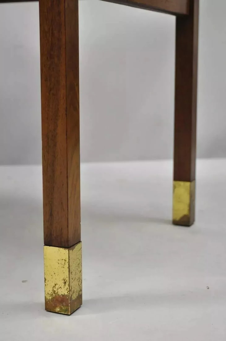 Mid 20th Century Mid Century Modern Walnut & Brass American of Martinsville End Tables - a Pair - 8