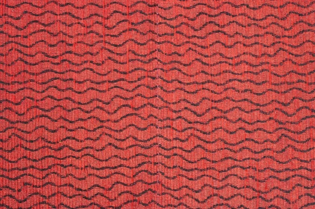 Late 20th Century Directional Red Upholstered 56" Large Modern Charles Bench Seat Ottoman - 5