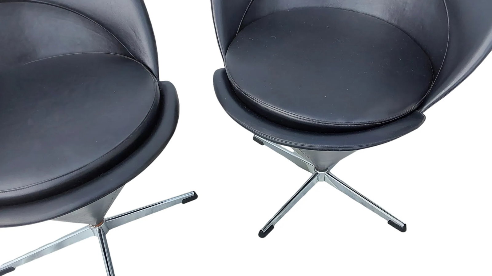Verner Panton Attributed Mid-Century Modern 1980s Vintage Cone Chairs - 4