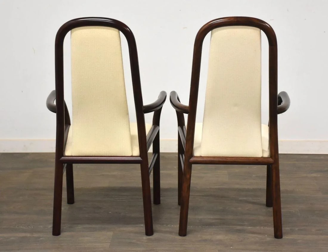 1970s Rosewood Color Dining Arm Chairs by Boltinge - a Pair - 3