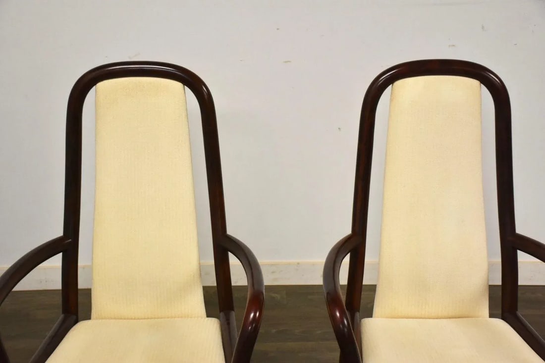 1970s Rosewood Color Dining Arm Chairs by Boltinge - a Pair - 4