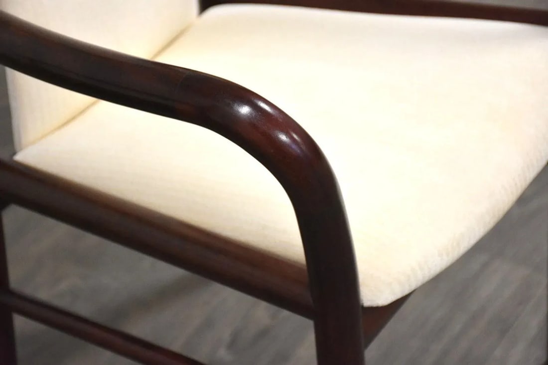 1970s Rosewood Color Dining Arm Chairs by Boltinge - a Pair - 7
