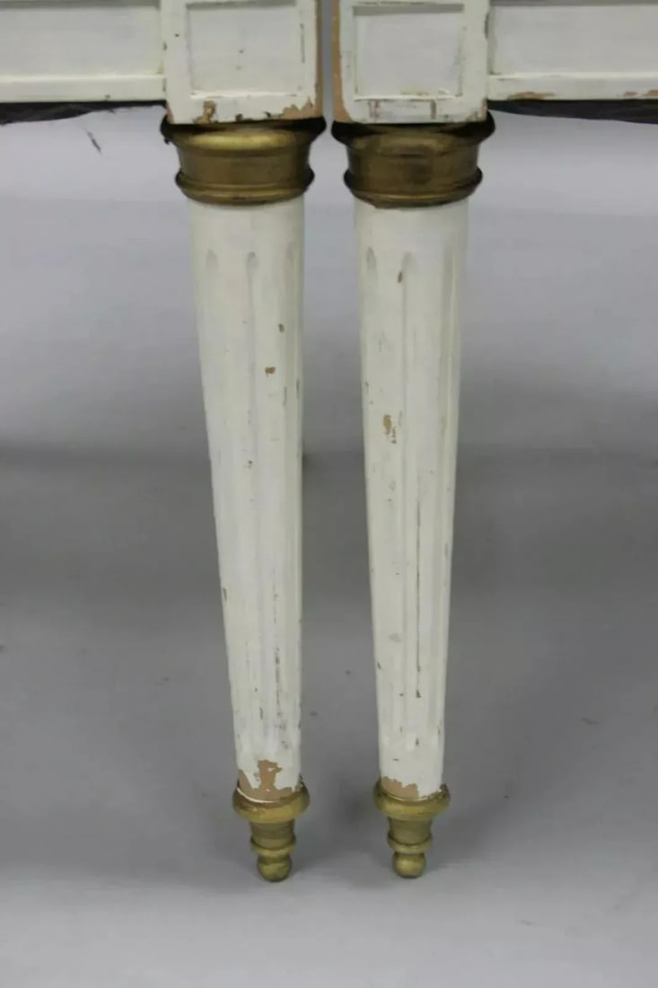 Early 20th Century Antique French Empire Neoclassical Style Brass Harp Lyre Side Chairs - a Pair - 8