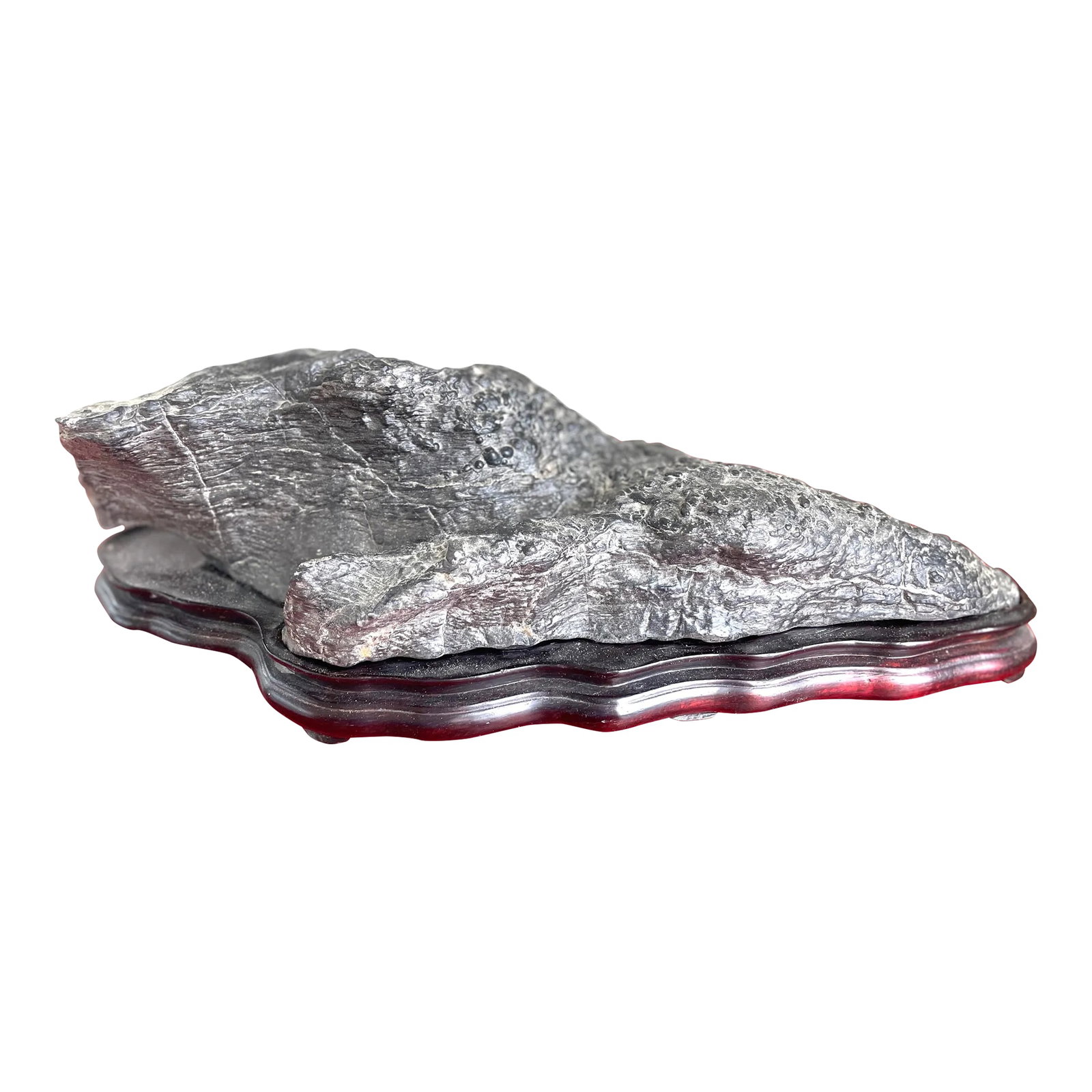 Chinese Scholar Stone: This extraordinary Chinese scholar's stone is one of a small collection I have on offer (see last image for others). The aesthetics of a scholar's rock is based on subtleties of color, shape,