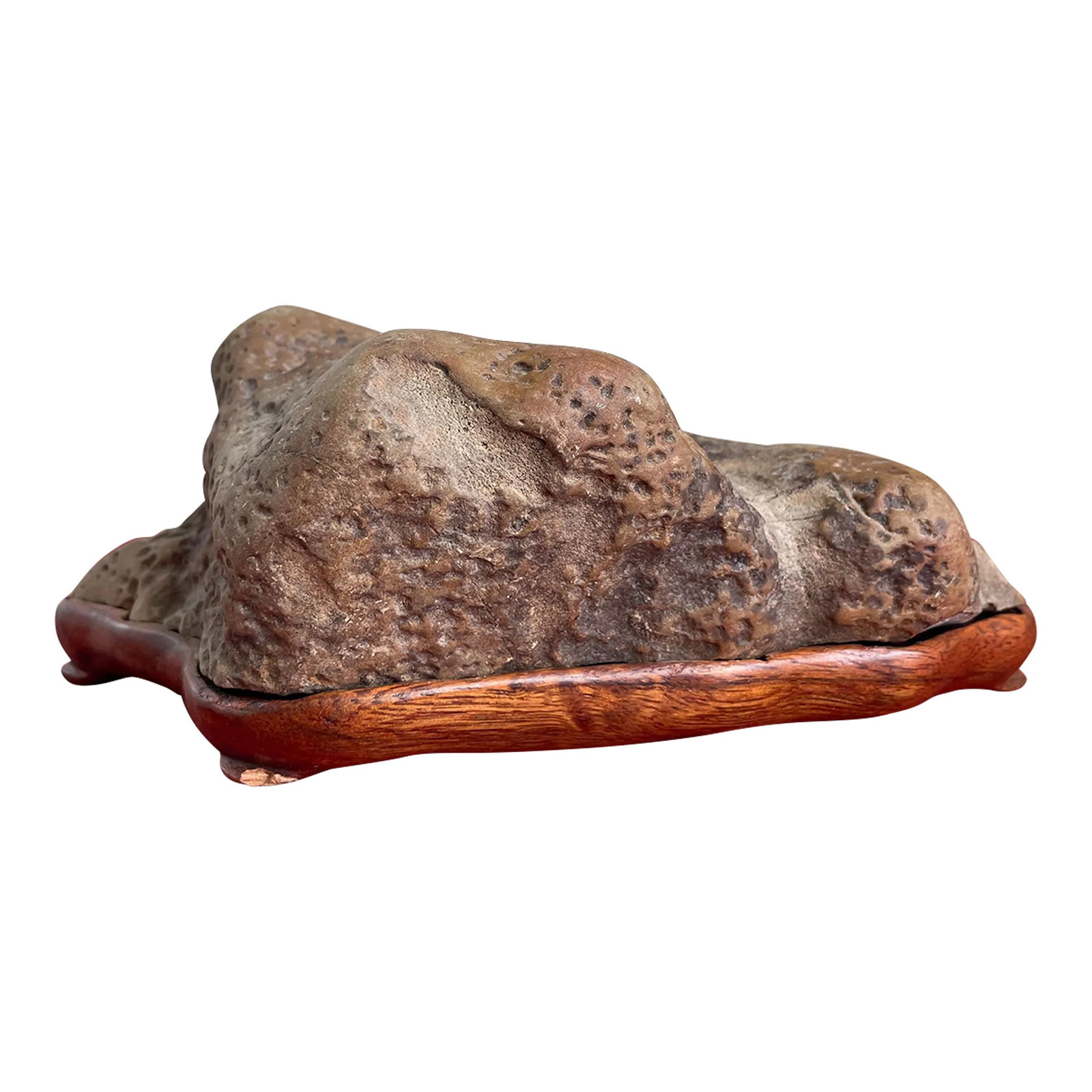 Chinese Scholar's Stone: I have been amassing a small collection of these extraordinarily meditative stones. This is one of the simplest and purest. The aesthetics of a scholar's rock is based on subtleties of color, shape,