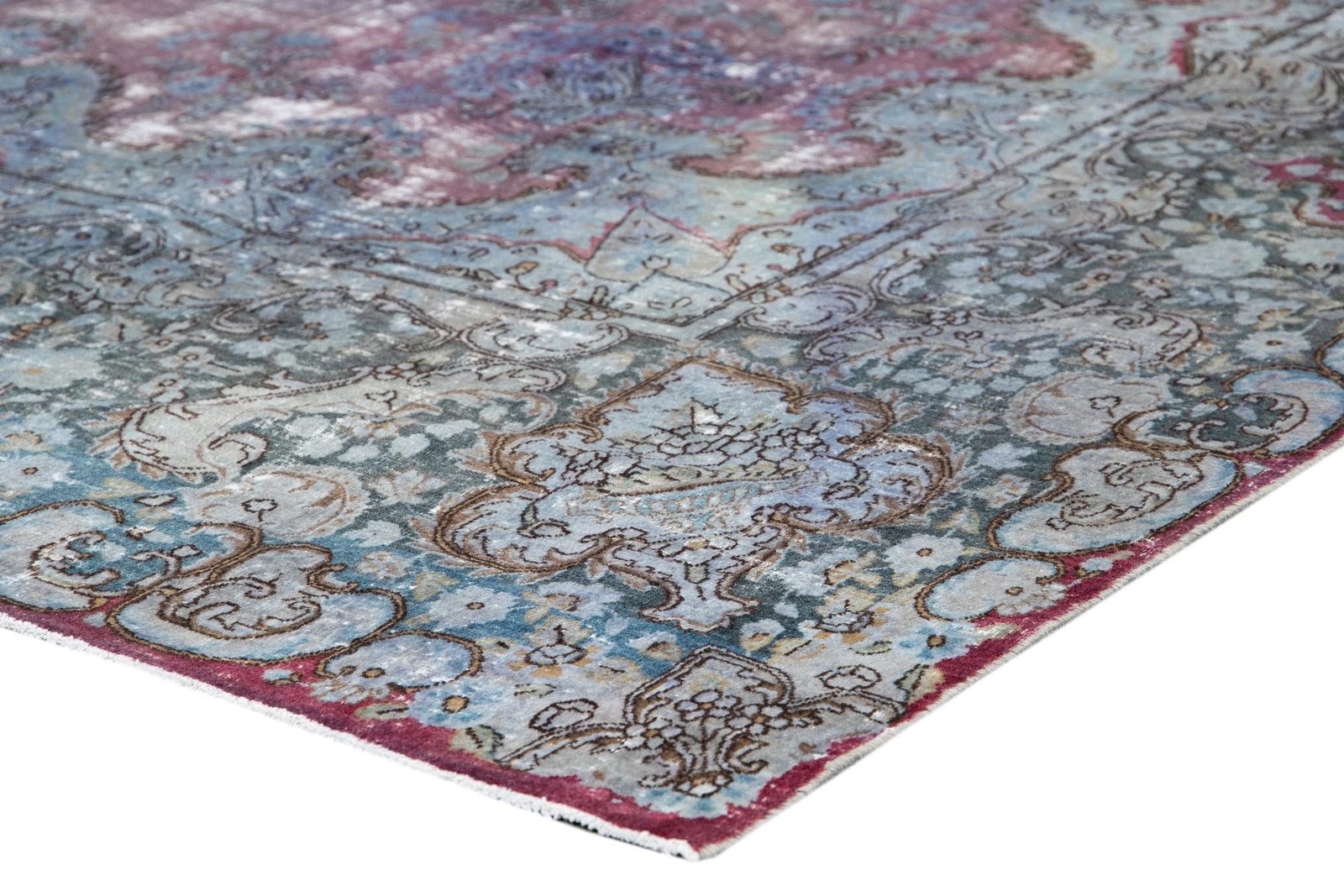 Mid-20th Century Vintage Distrssed Wool Rug 10 X 13 - 12