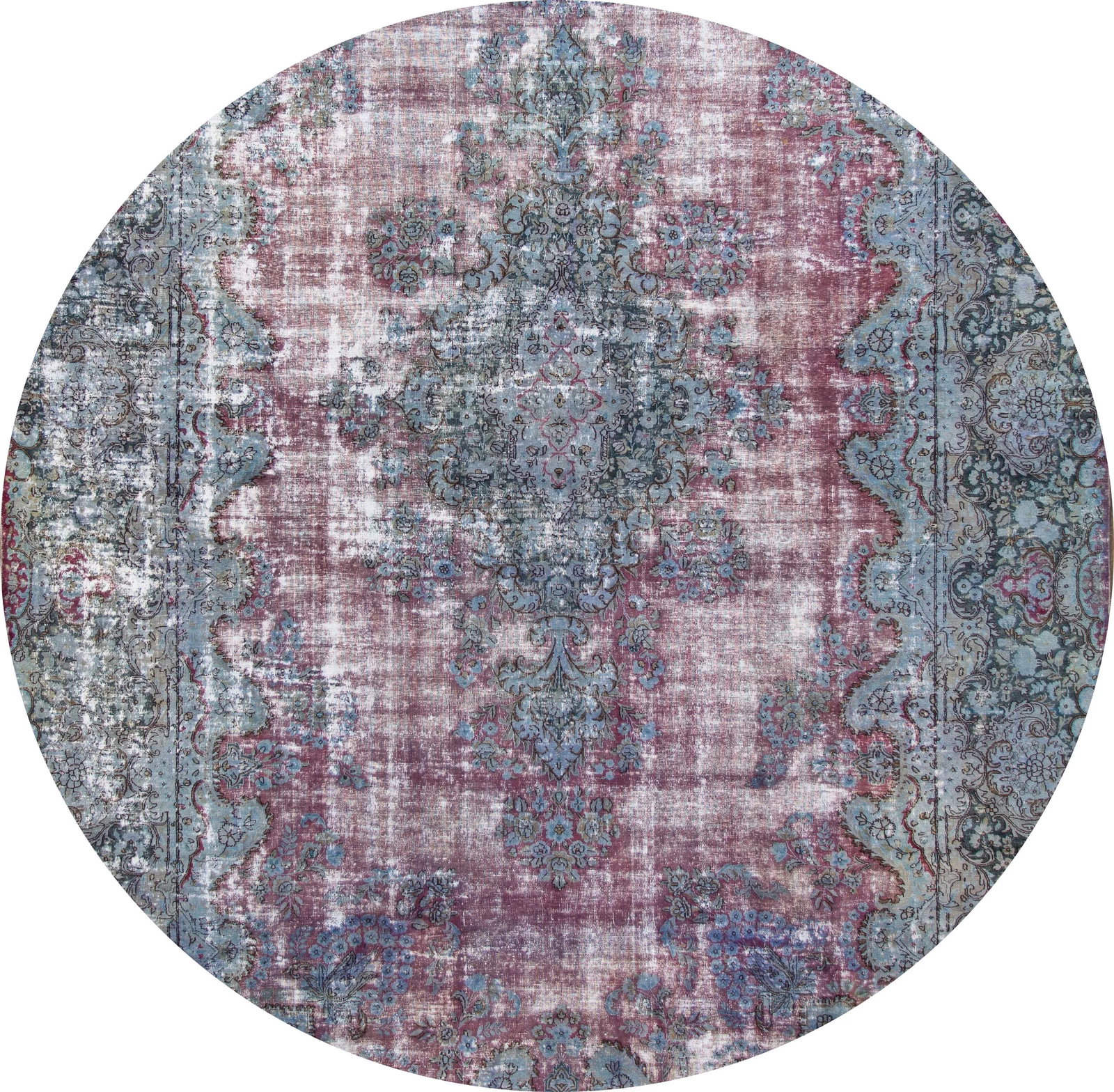 Mid-20th Century Vintage Distrssed Wool Rug 10 X 13 - 2