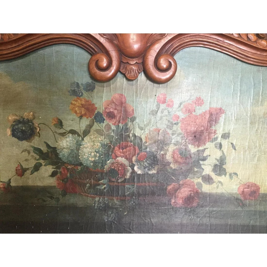 Antique French Trumeau Mirror - 2