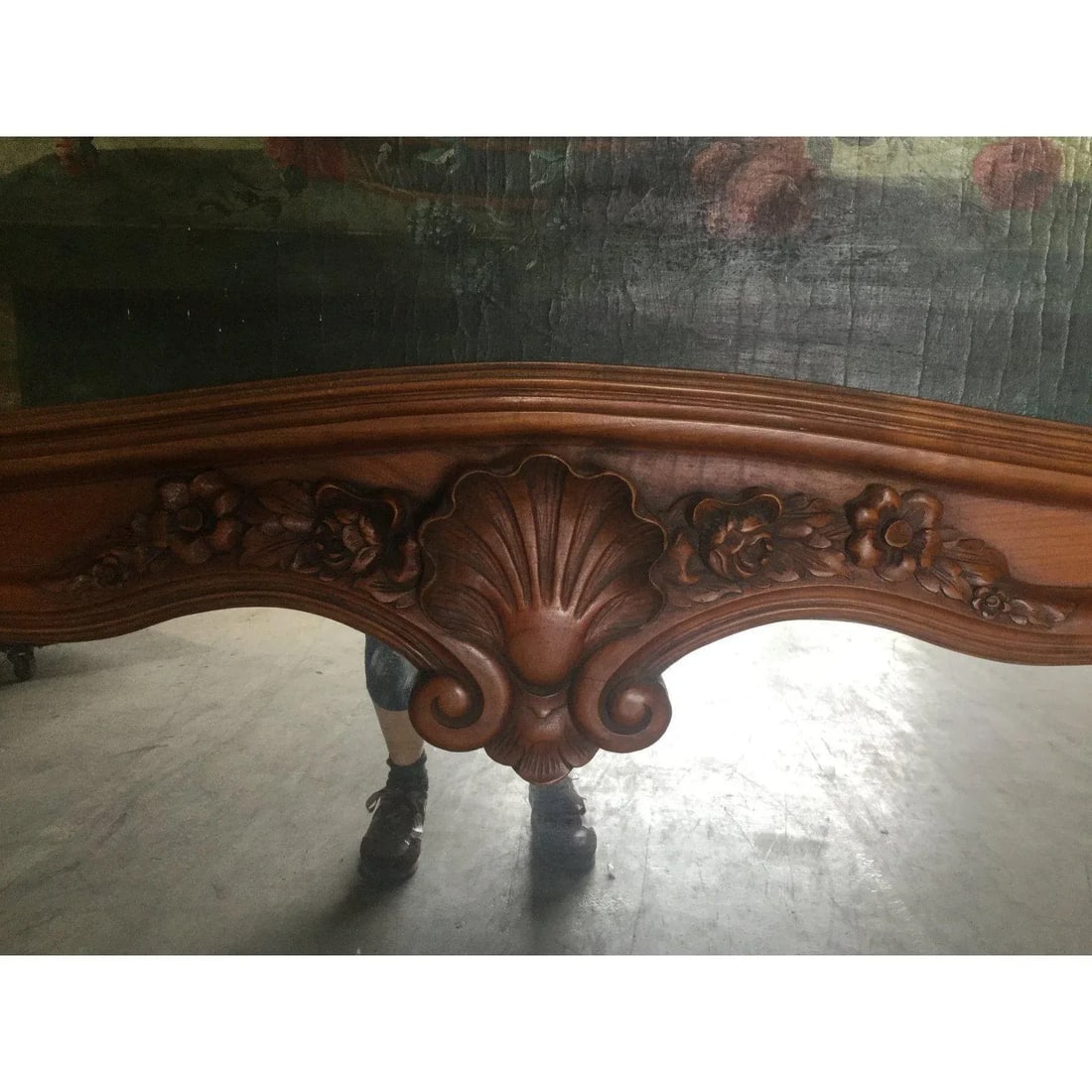 Antique French Trumeau Mirror - 3