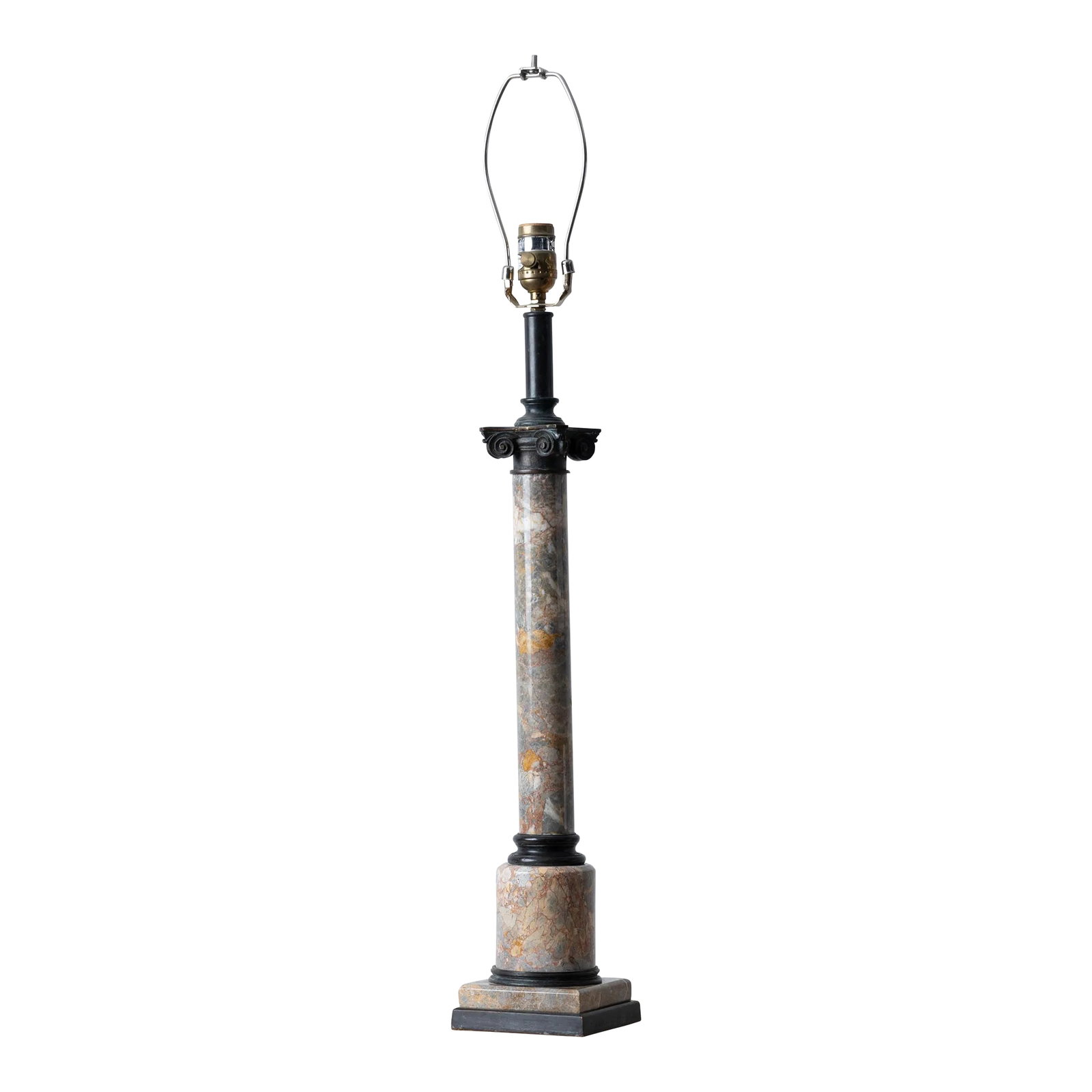Theodore Alexander Bronze & Marble Column Lamp (1 of 7)