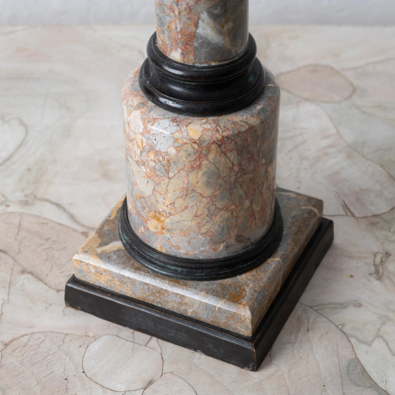 Theodore Alexander Bronze & Marble Column Lamp - 5