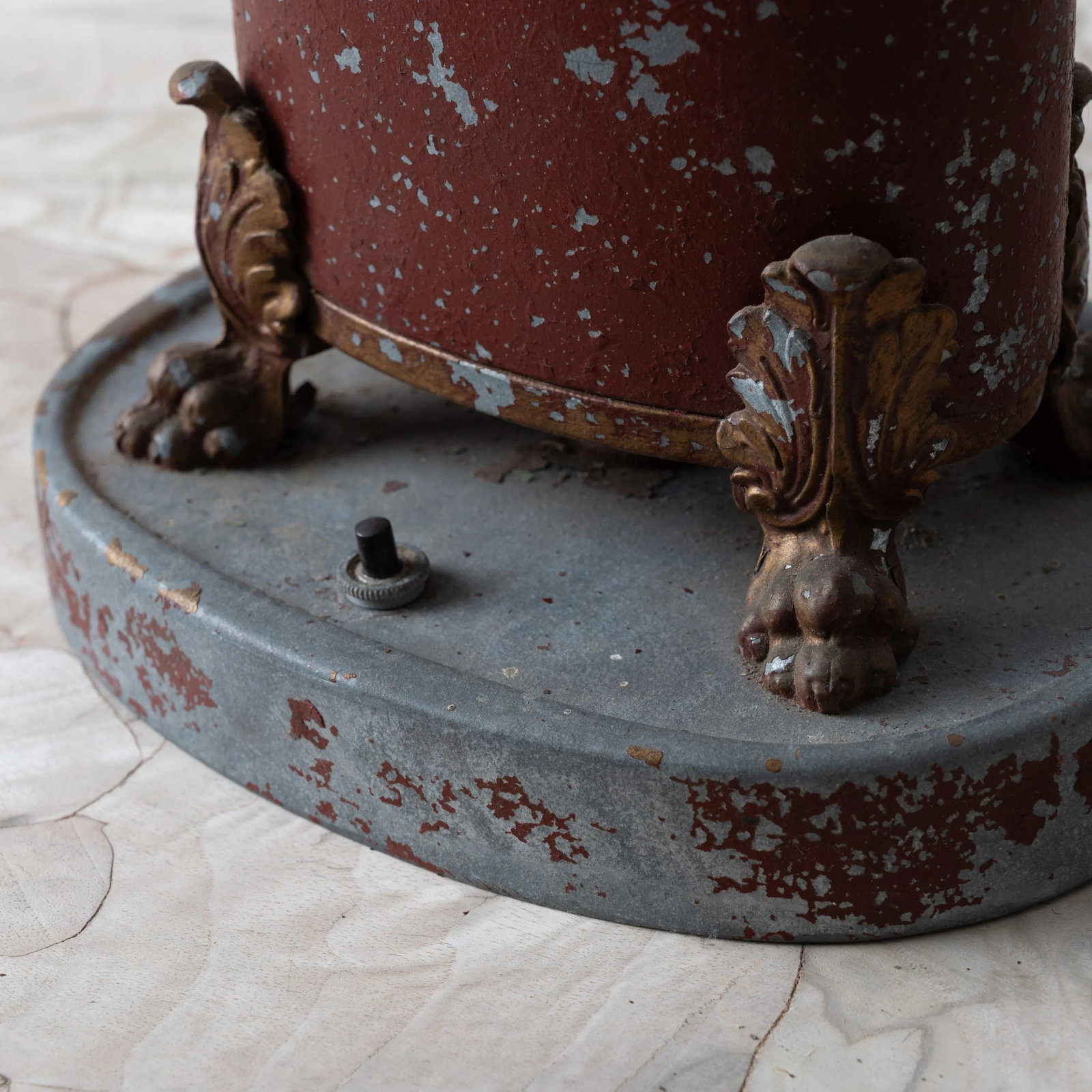 Distressed Tole Bouillotte Lamp - 11