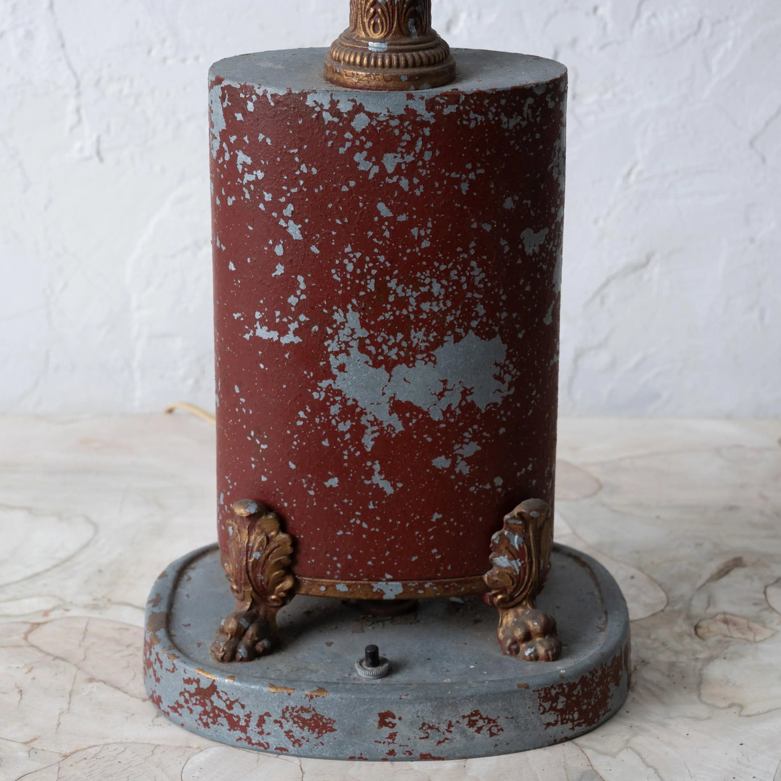 Distressed Tole Bouillotte Lamp - 6