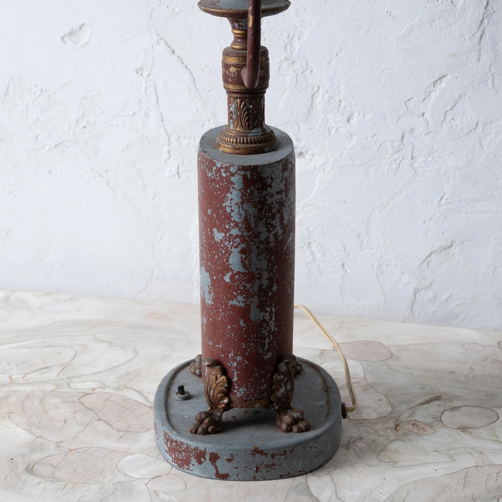 Distressed Tole Bouillotte Lamp - 8