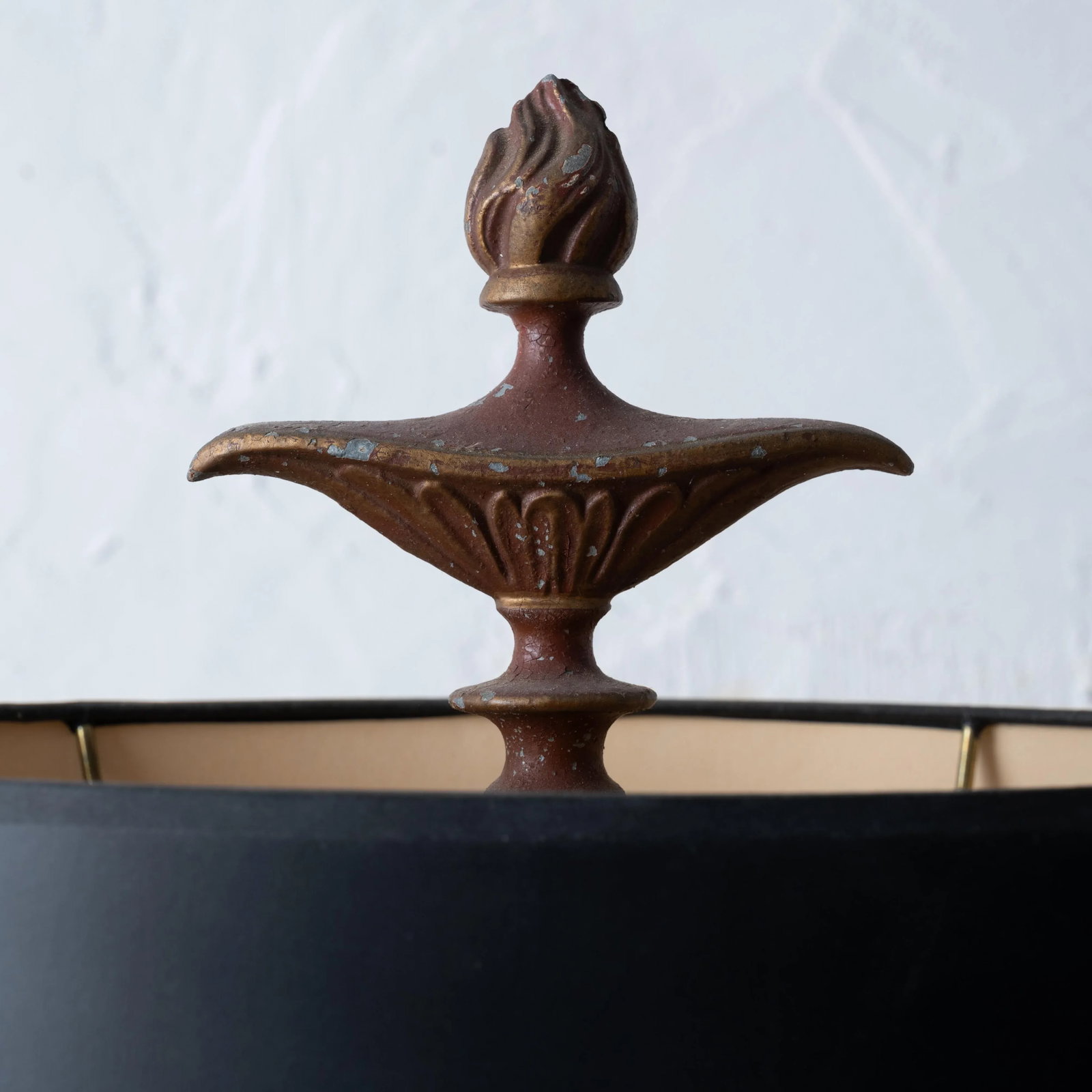 Distressed Tole Bouillotte Lamp - 9