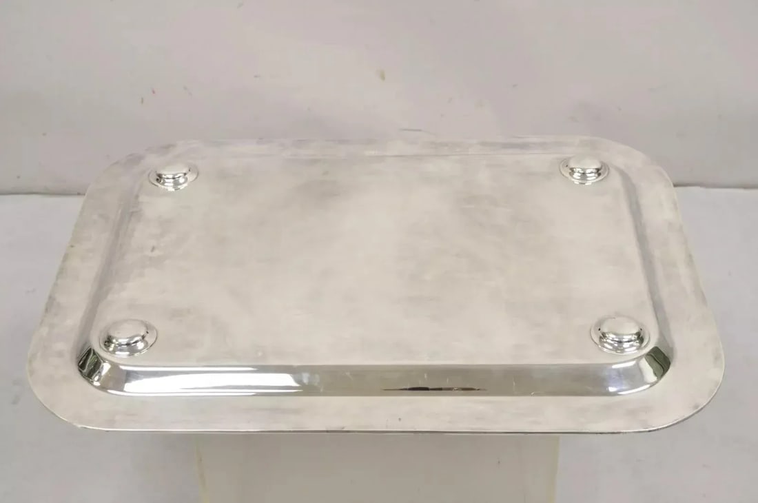 Vintage Devon Argentina Large English Regency Silver Plated Serving Platter Tray - 10