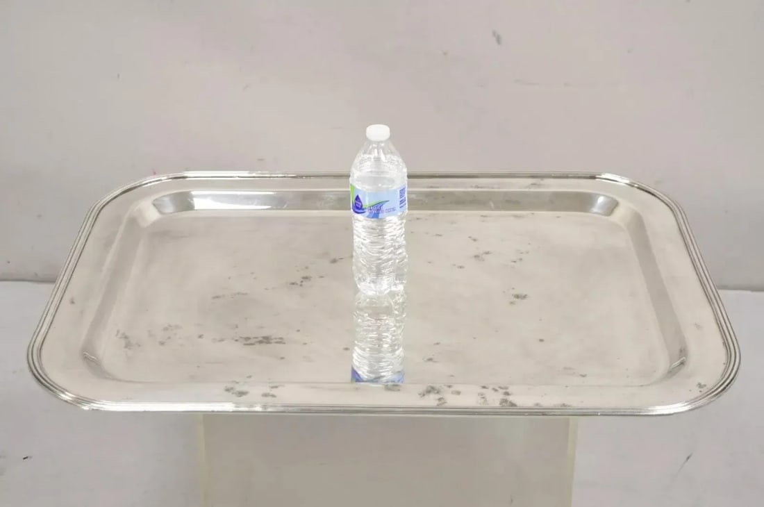 Vintage Devon Argentina Large English Regency Silver Plated Serving Platter Tray - 2