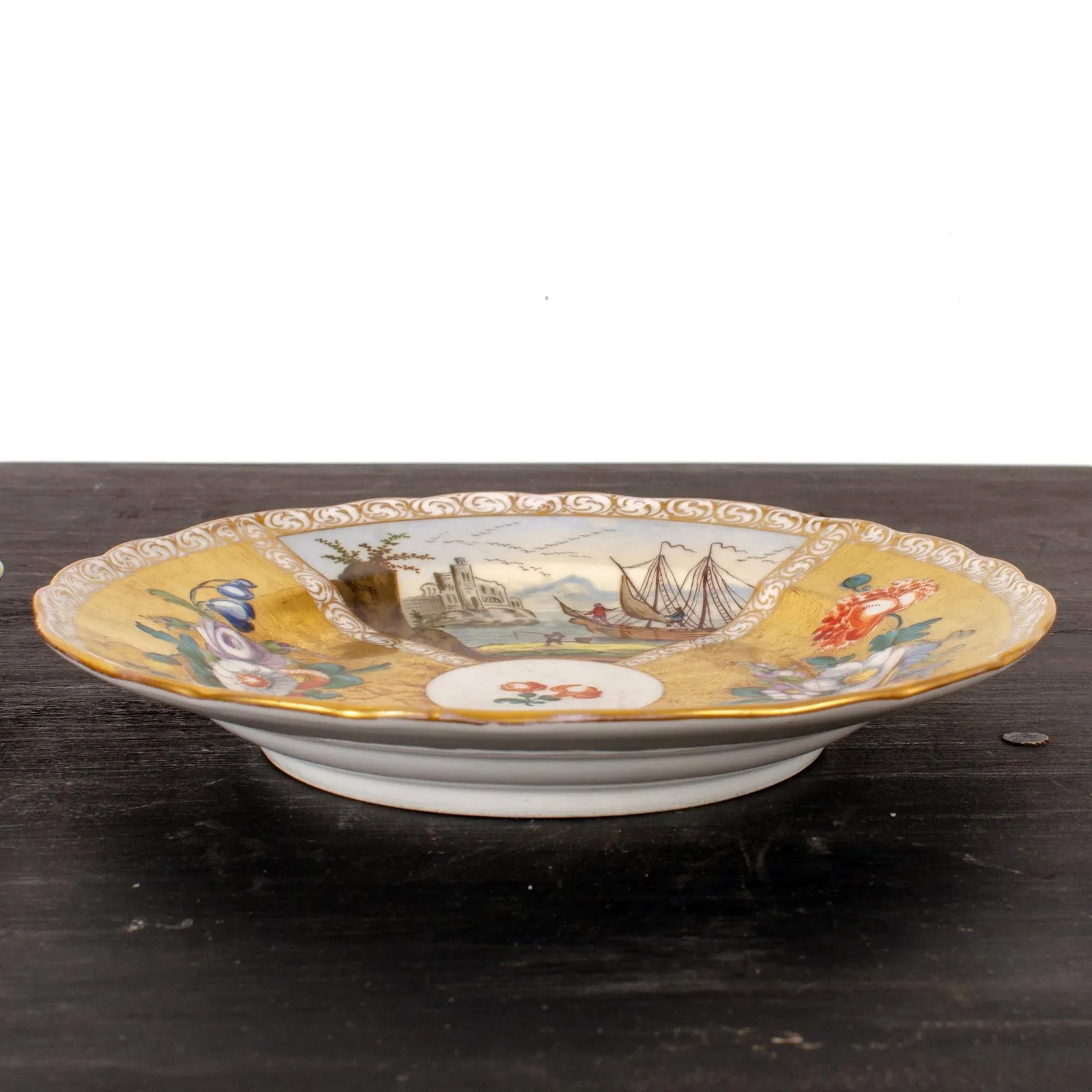 18th Century Meissen Plates Kauffahrtei Scenes - a Pair - 2