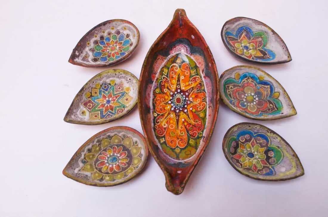 Set of Midcentury Italian Modern Zaramella Ceramic Serving and Condiment Bowls - 13