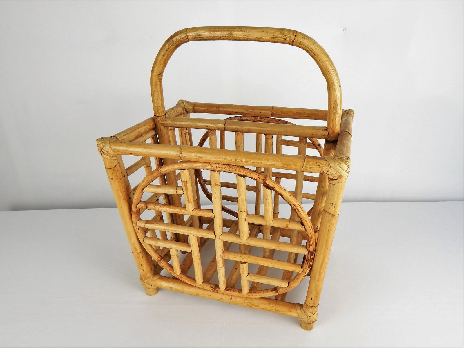 Asian Motif Bamboo Magazine Rack - 2