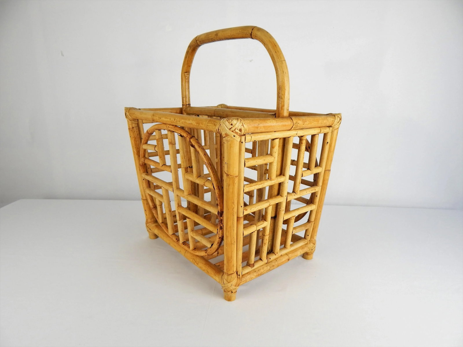 Asian Motif Bamboo Magazine Rack - 3