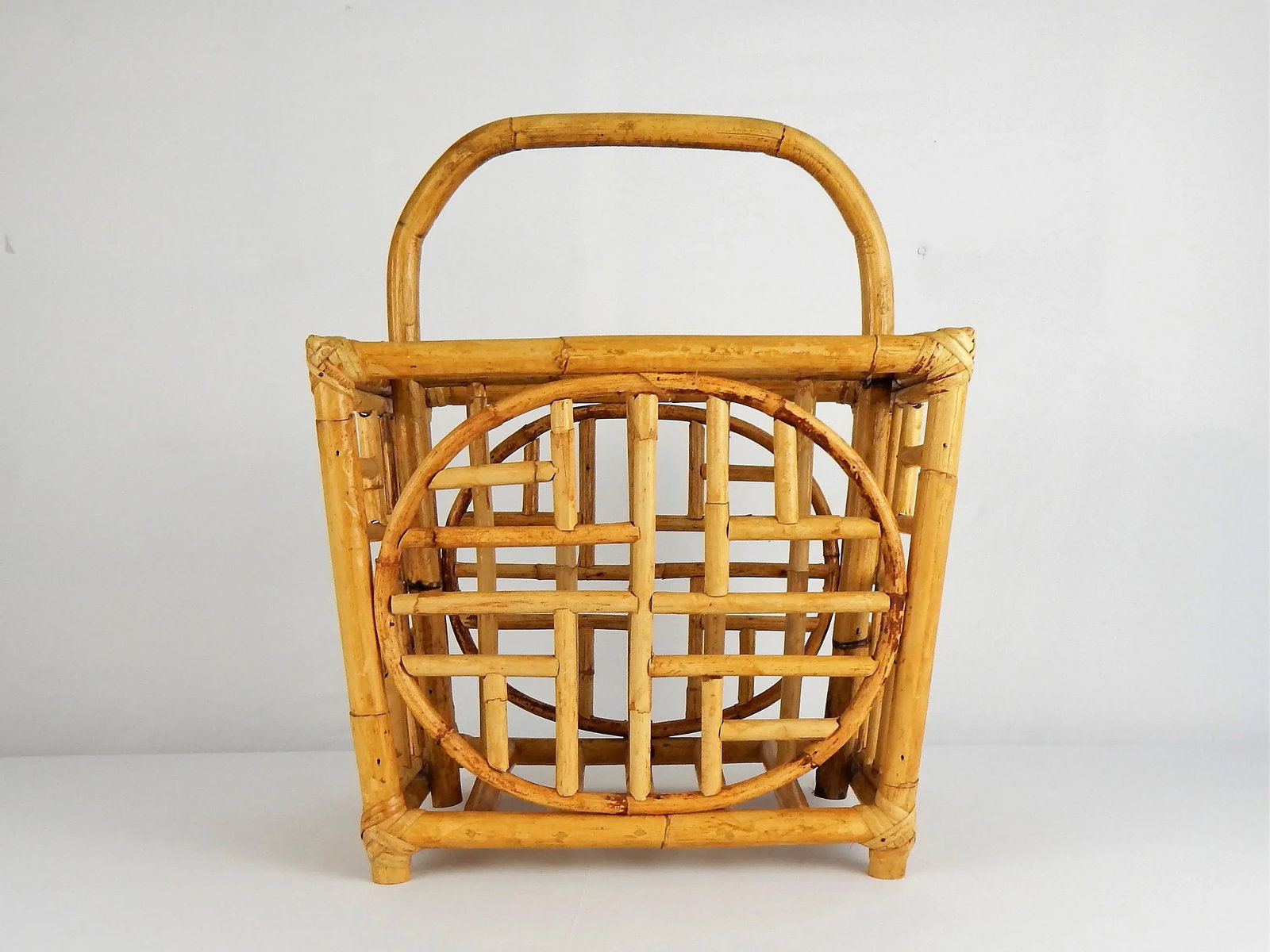 Asian Motif Bamboo Magazine Rack - 4