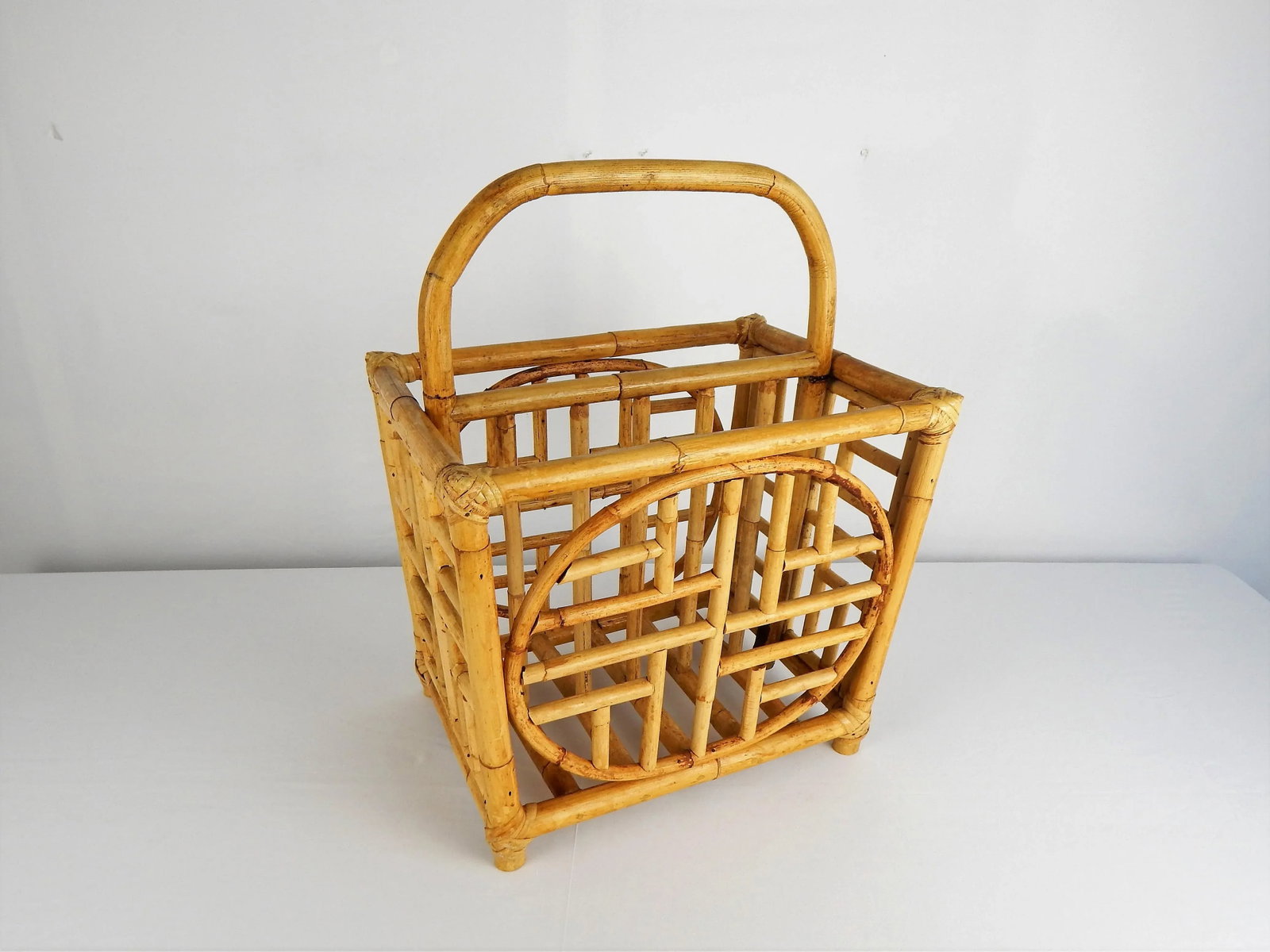 Asian Motif Bamboo Magazine Rack - 5