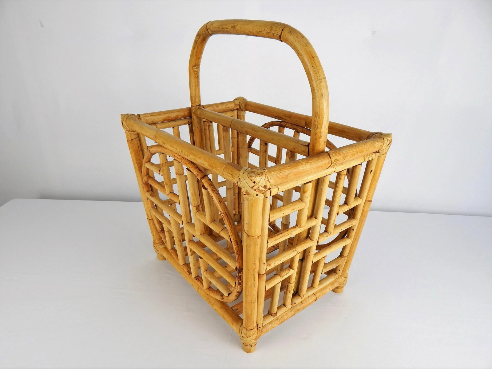 Asian Motif Bamboo Magazine Rack - 9