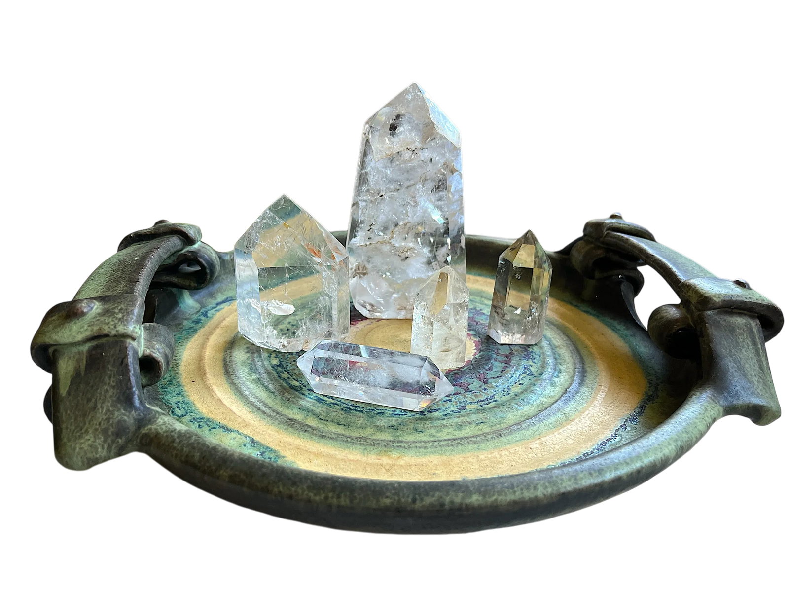 Handmade Greek Studio Ceramic Art Tray by Christos Tsimbourlas - 10