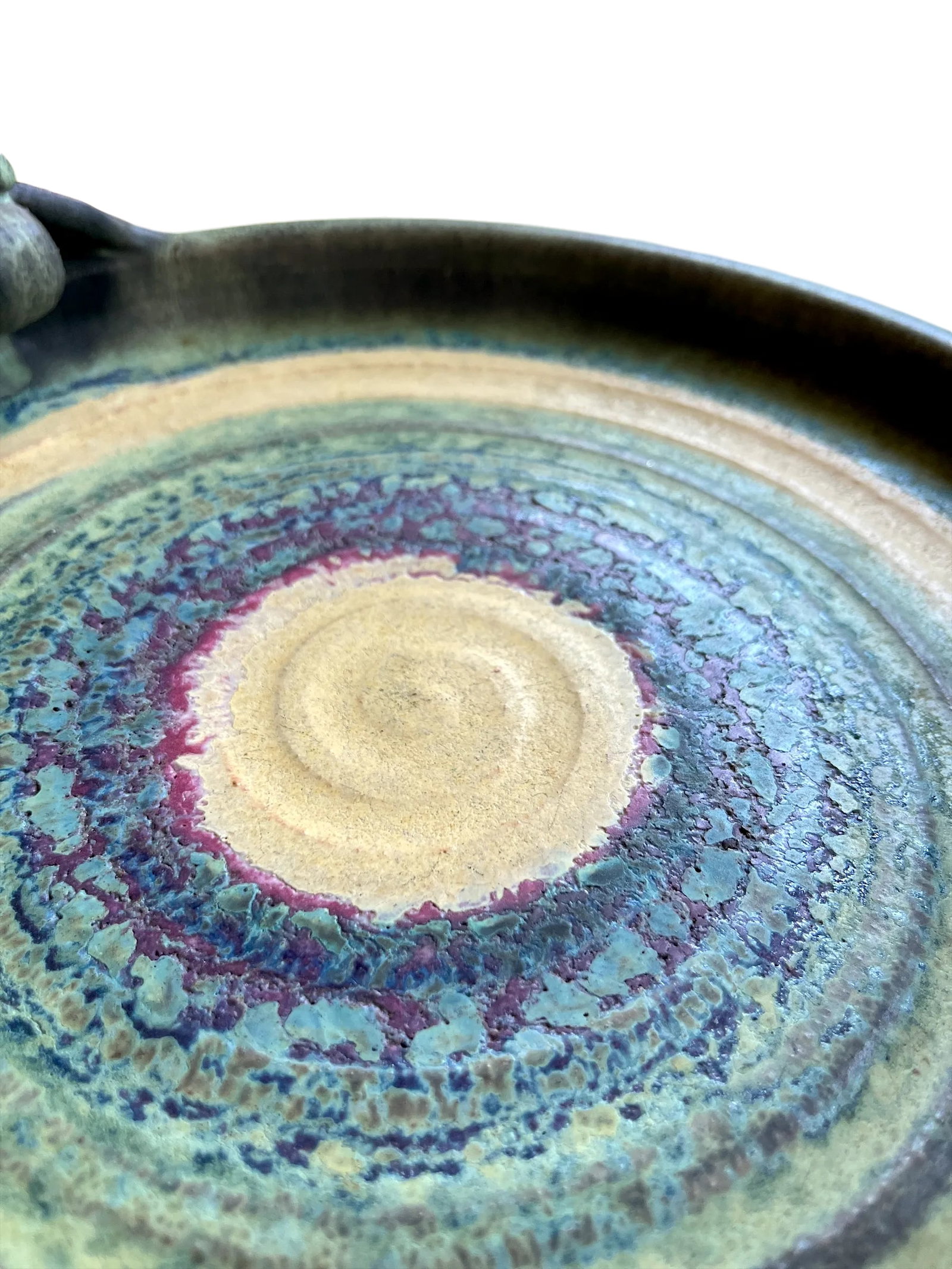 Handmade Greek Studio Ceramic Art Tray by Christos Tsimbourlas - 2