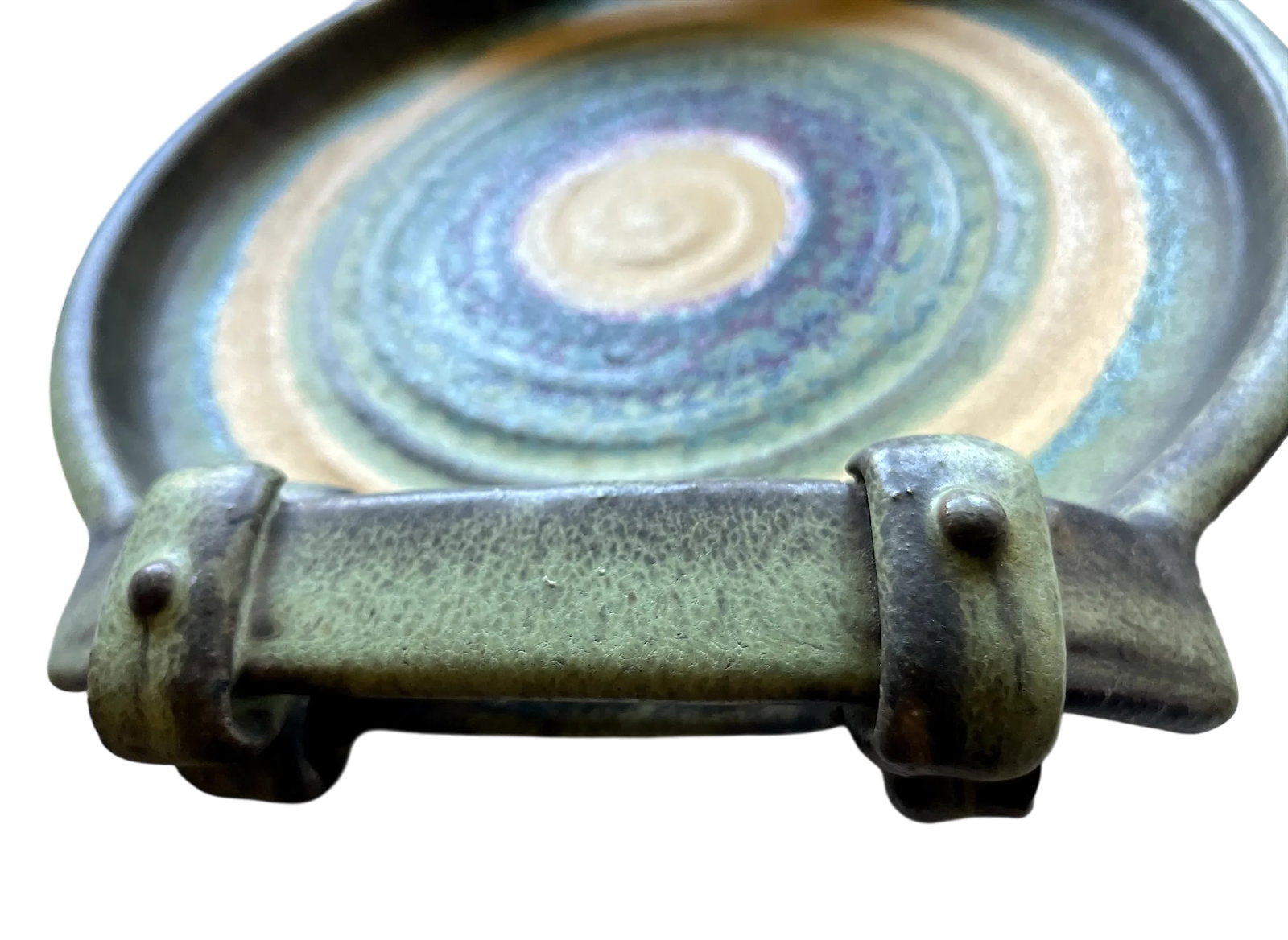 Handmade Greek Studio Ceramic Art Tray by Christos Tsimbourlas - 5