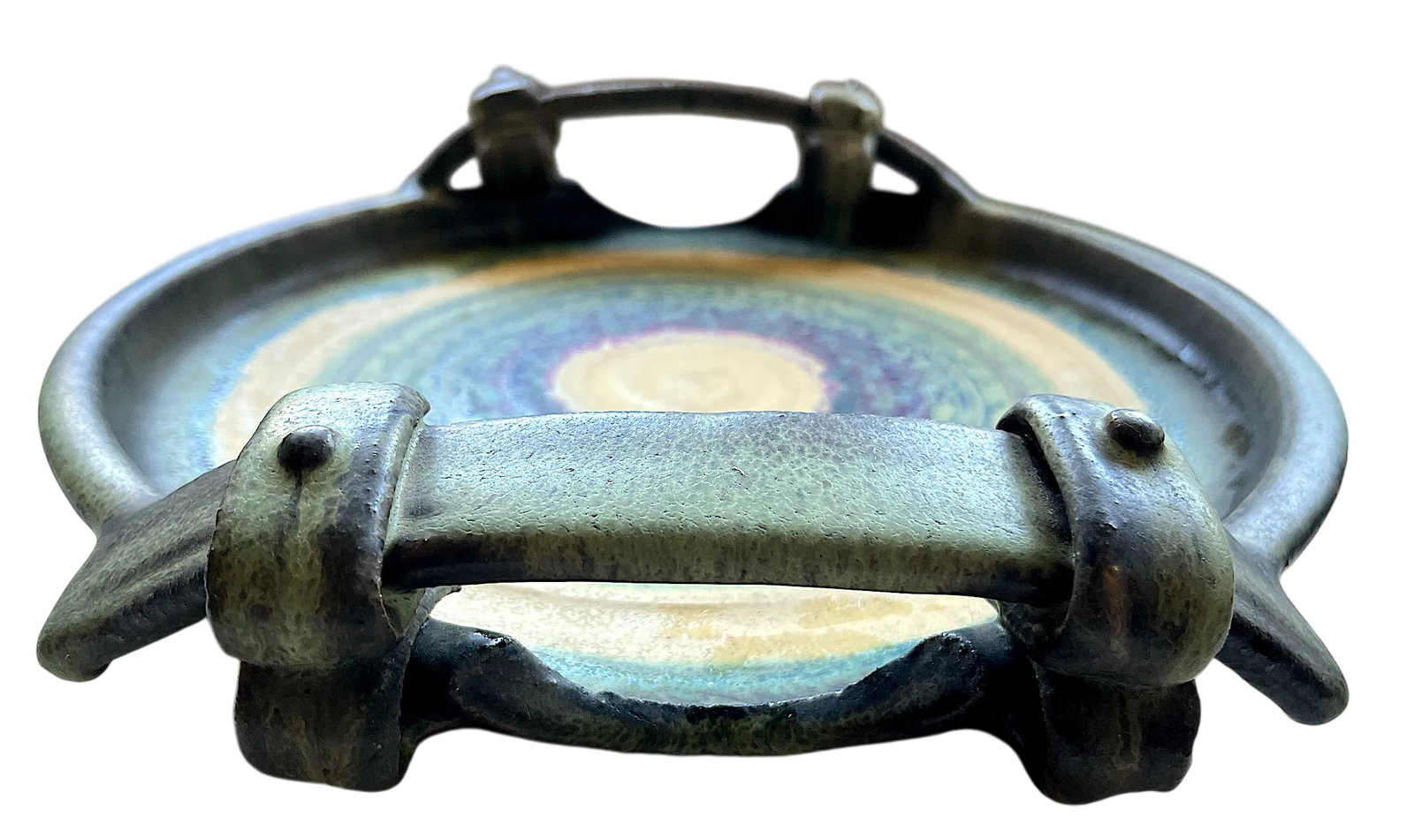 Handmade Greek Studio Ceramic Art Tray by Christos Tsimbourlas - 7