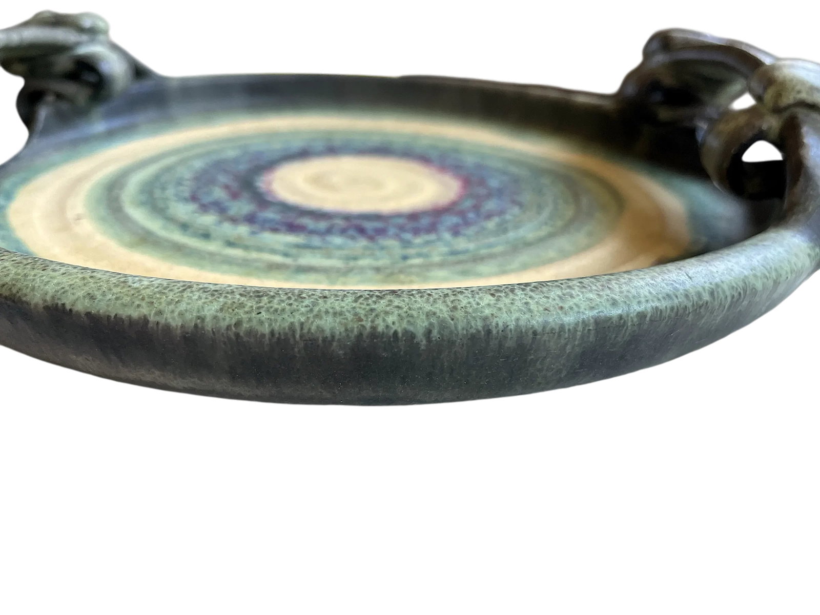 Handmade Greek Studio Ceramic Art Tray by Christos Tsimbourlas - 8