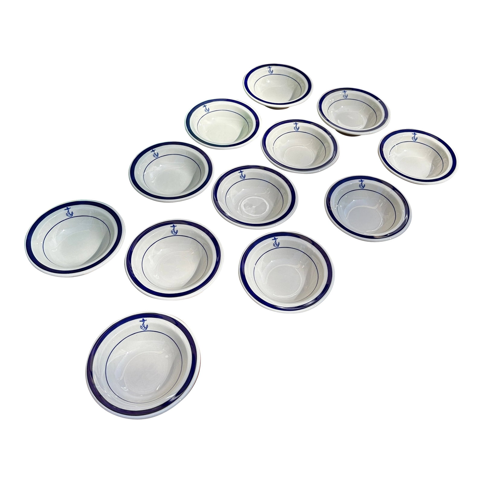1970s Homer Laughlin China Nautical Augratin Dish Collection- Set of 12: Up for consideration is a beautiful collection of ceramic nautical bowls. This would look lovely in your home and it is a great find for the interior design enthusiast. Please check out my other listi