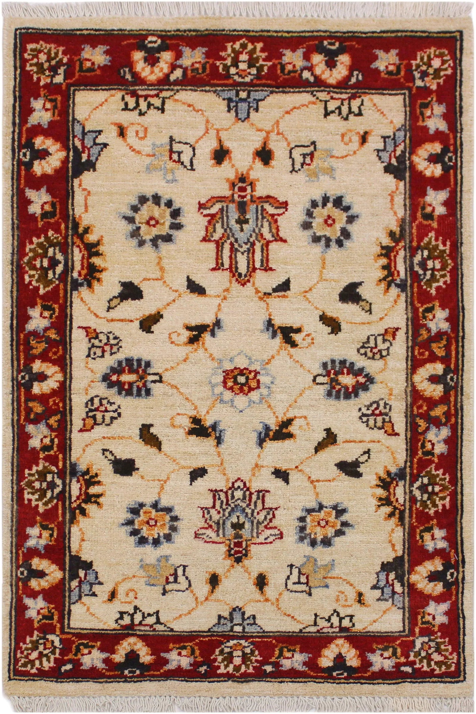 1990s Boho Chic 1990s Vintage Floral Ziegler Kafkaz Wool Rug - 2' * 2'11'' - 8