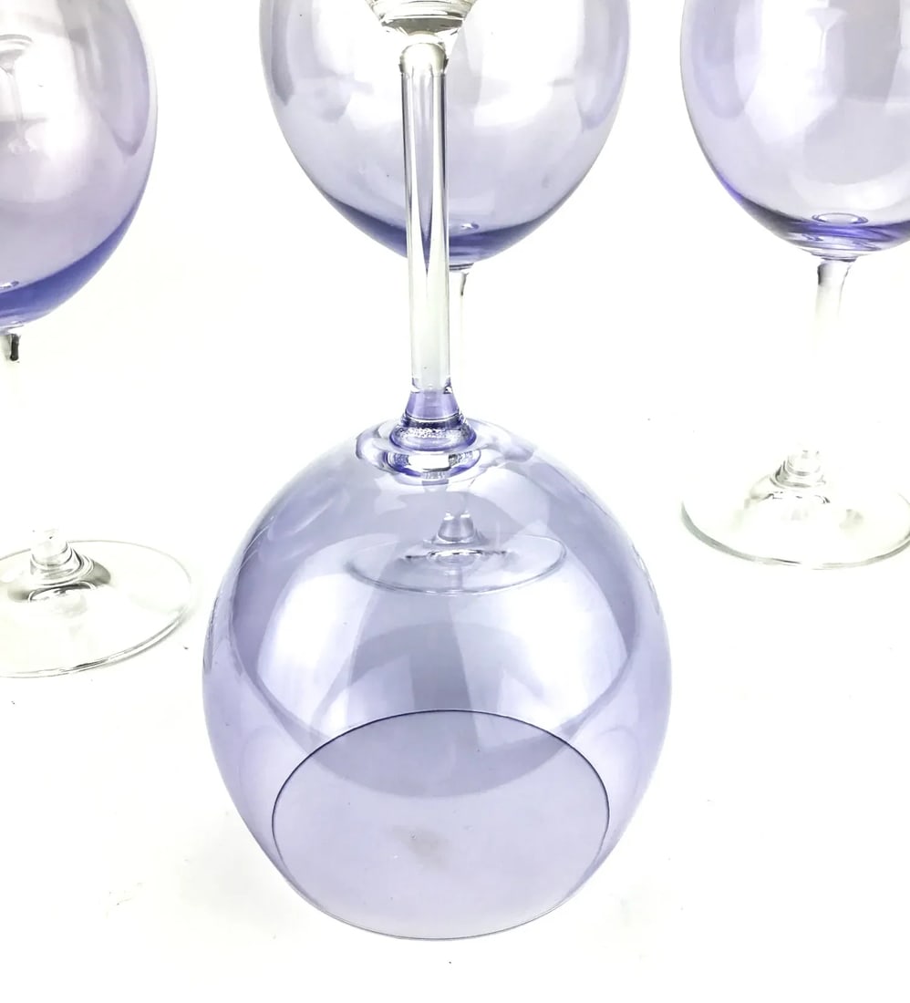 Vintage Crystal Wine Lavender Glass Set of 4 - 6