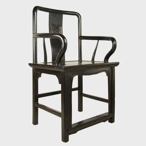 19th Century Chinese Black Guanmaoyi Chair - 2