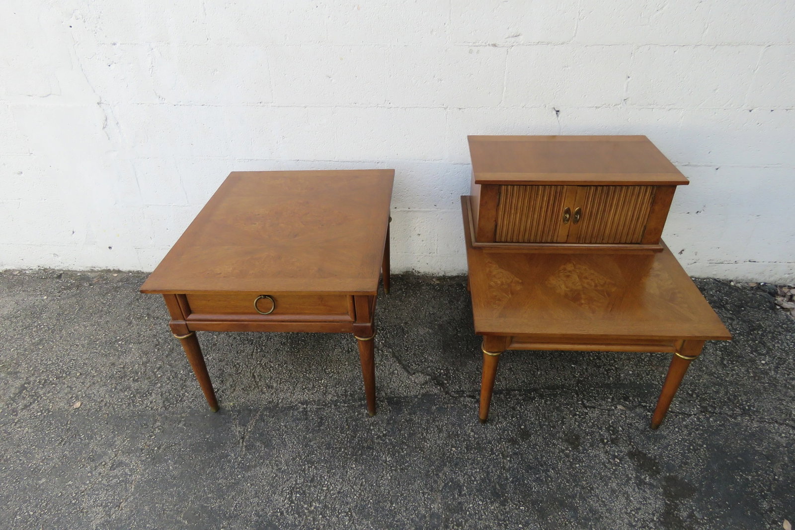 American of Martinsville Mid Century Modern Two Tiers Side End Lamp Table 5978 - 11