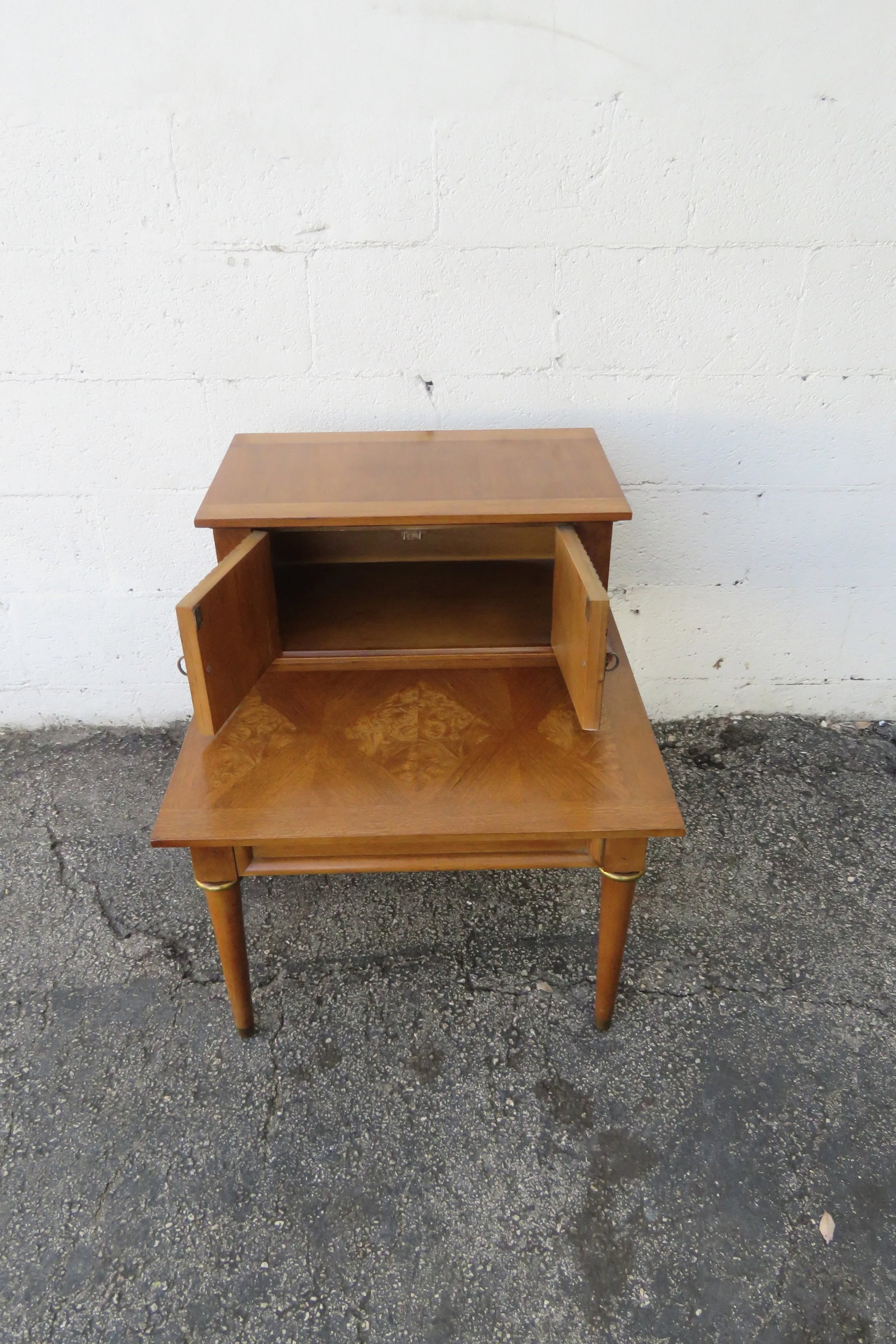 American of Martinsville Mid Century Modern Two Tiers Side End Lamp Table 5978 - 7