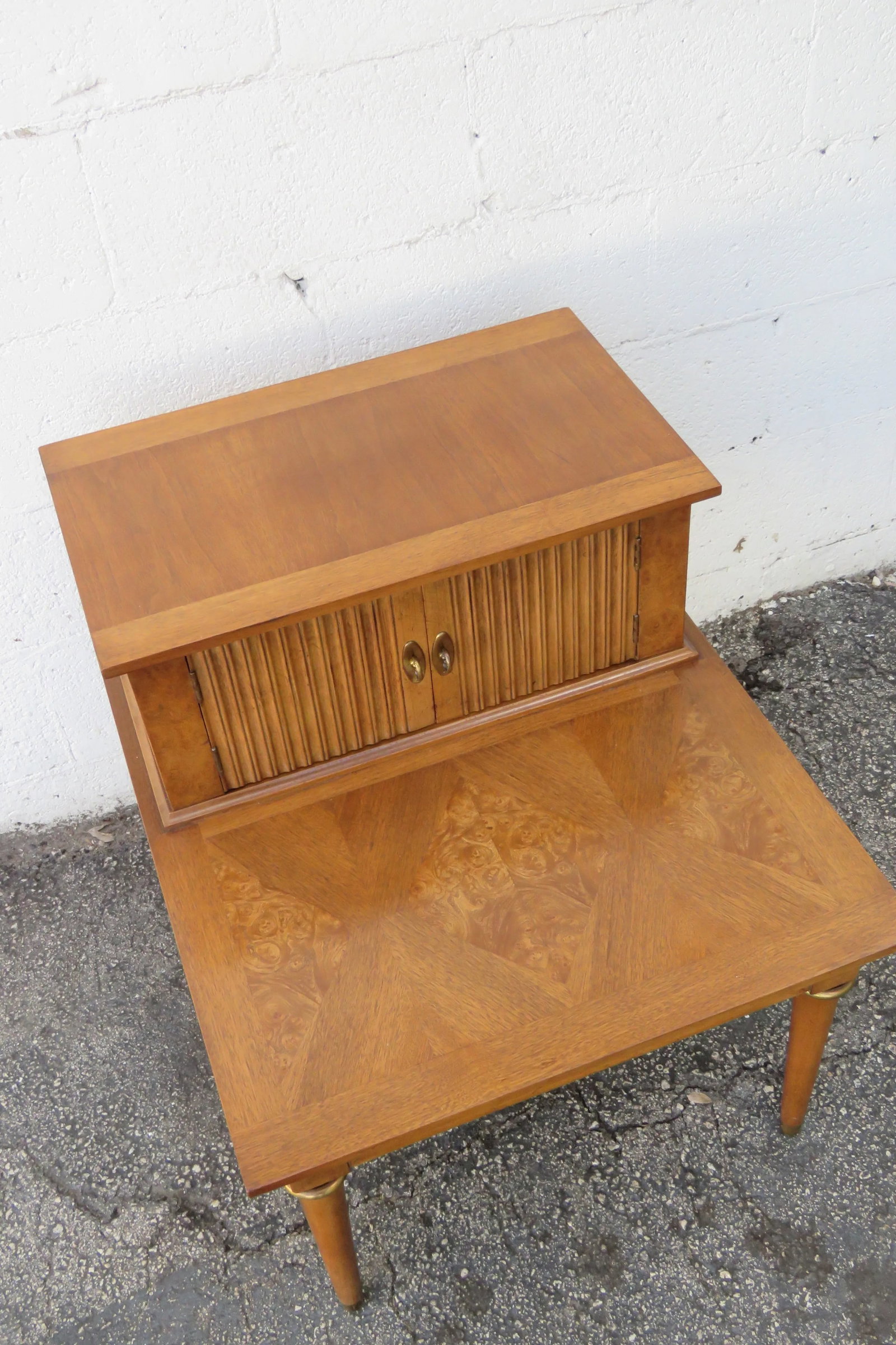 American of Martinsville Mid Century Modern Two Tiers Side End Lamp Table 5978 - 8