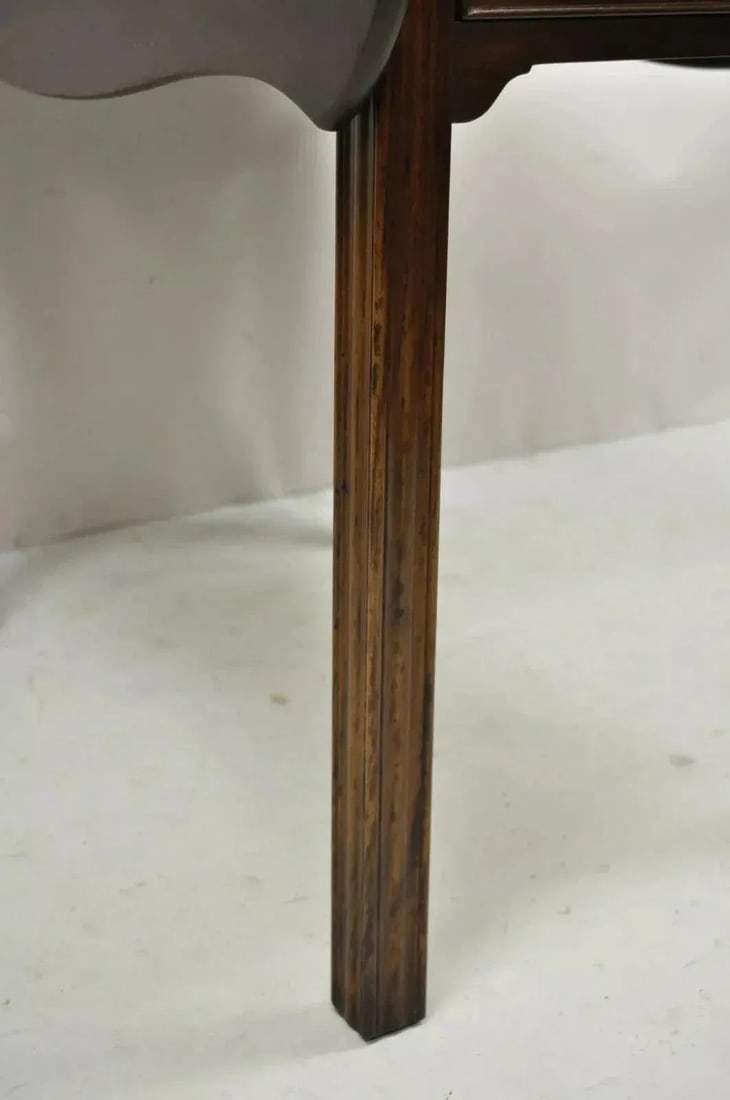 L & J G Stickley Georgian Solid Mahogany Drop Leaf Pembroke Lamp Side Table - 11