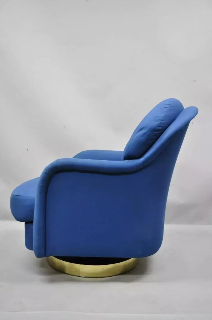 Late 20th Century Milo Baughman Thayer Coggin Mid Century Modern Swivel Tilt Club Lounge Chair - 11