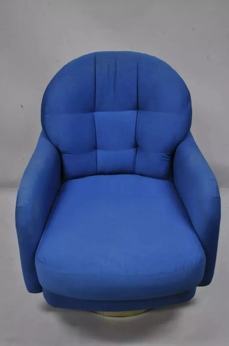 Late 20th Century Milo Baughman Thayer Coggin Mid Century Modern Swivel Tilt Club Lounge Chair - 12