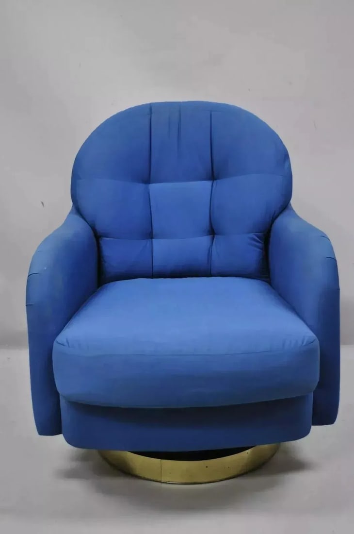 Late 20th Century Milo Baughman Thayer Coggin Mid Century Modern Swivel Tilt Club Lounge Chair - 2