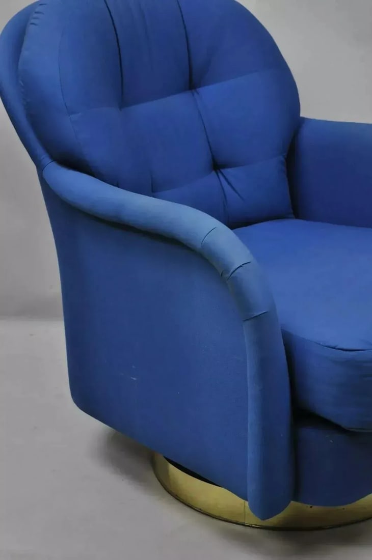 Late 20th Century Milo Baughman Thayer Coggin Mid Century Modern Swivel Tilt Club Lounge Chair - 4