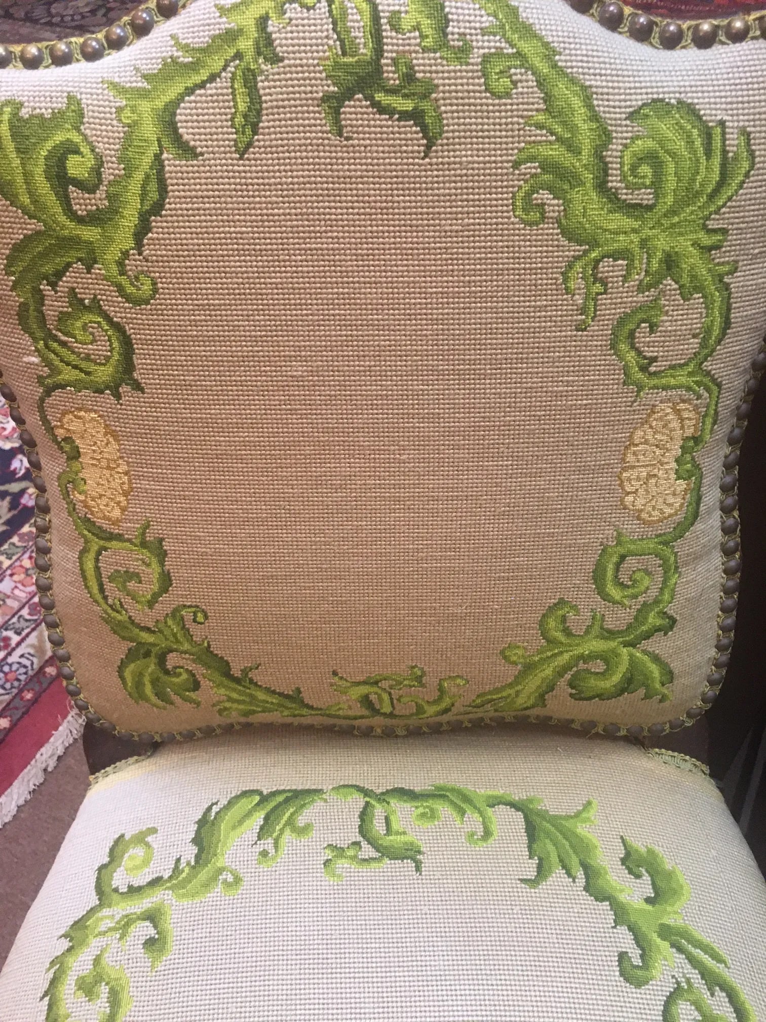 Early 1800s Regency Walnut Side Chair Side Chair With Needlepoint Upholstery - 4
