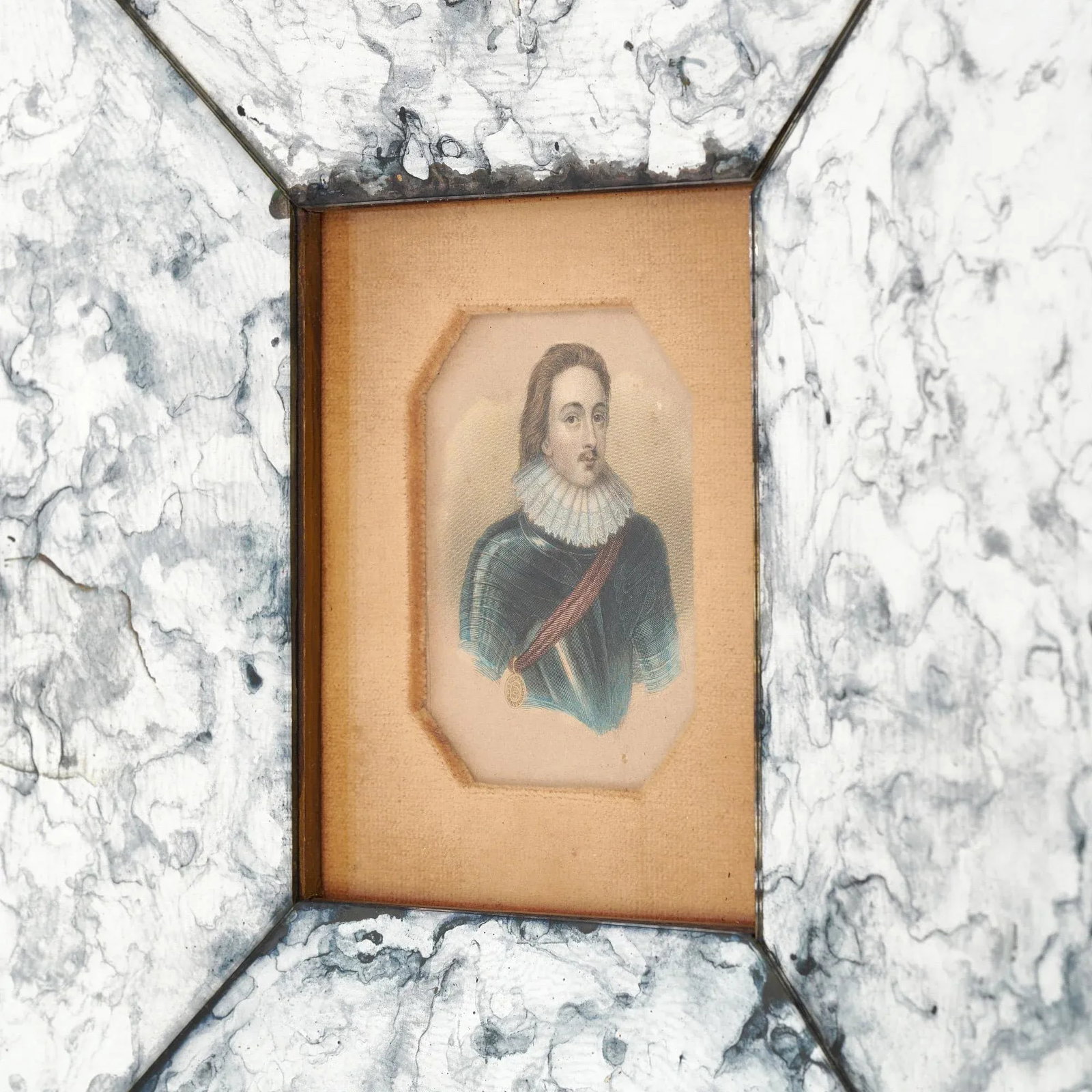 Set of Mid-Century French Paintings and Mirrored Frames - 11
