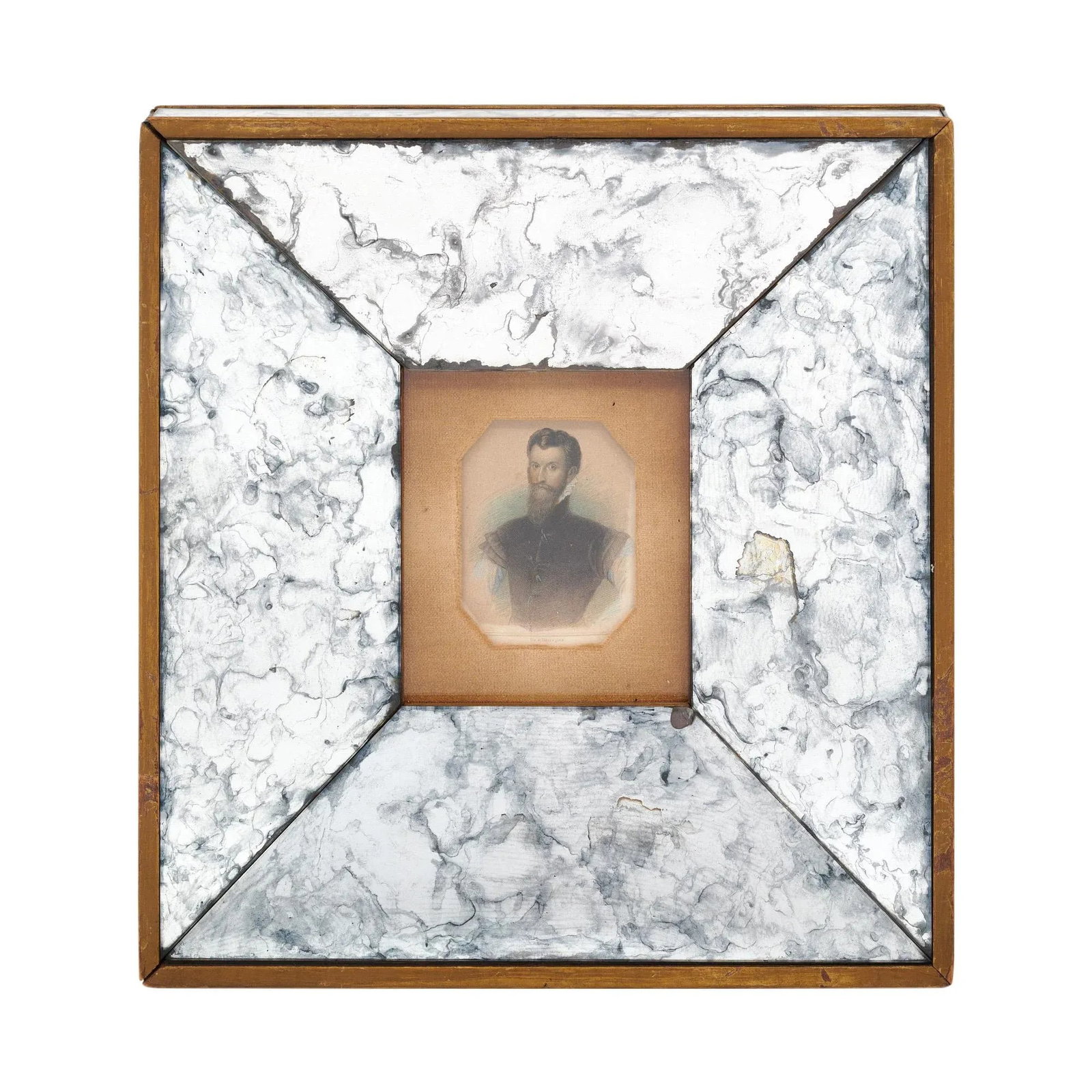 Set of Mid-Century French Paintings and Mirrored Frames - 3
