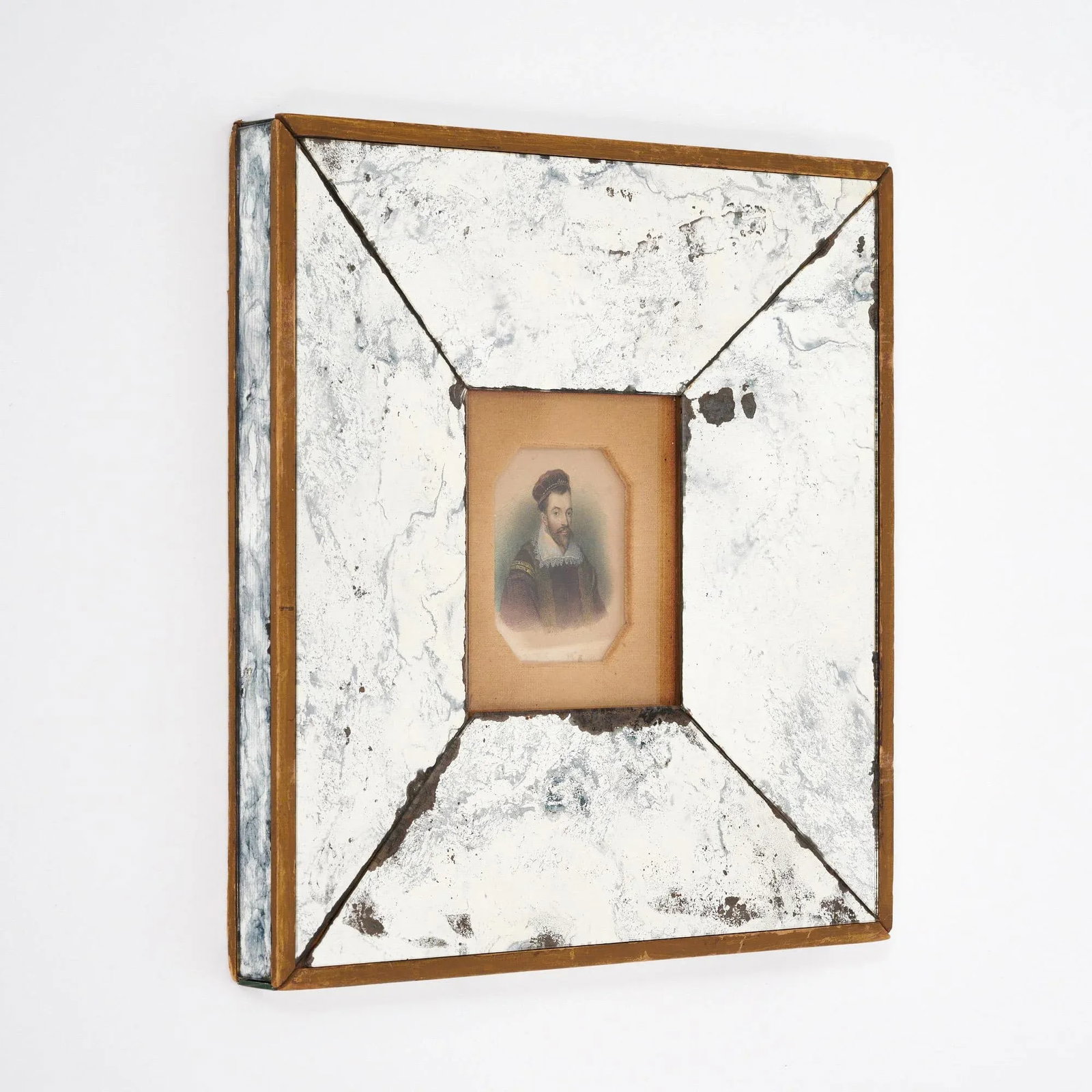 Set of Mid-Century French Paintings and Mirrored Frames - 5